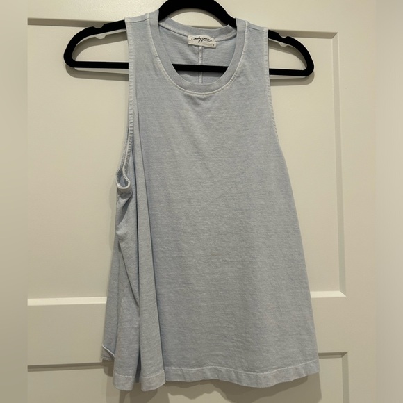 Carly Jean Los Angeles Tops - CJLA Tank Top - Large, Blue